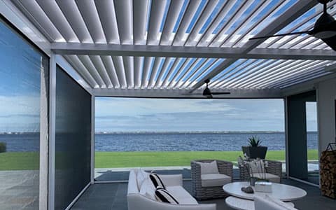 Motorized pergola